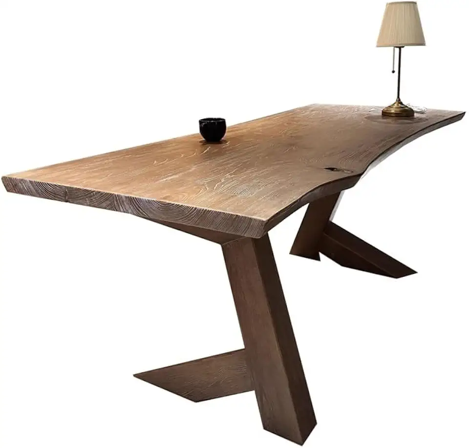 Office Desk Rustic Ash Wood Home Study Writing Desk Workstation 78