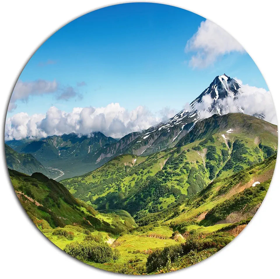 Designart MT13110-C23 Wall Art-Disc of 23 inch, 23'' H x 23'' W x 1'' D 1P, Green