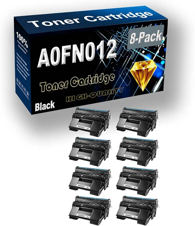 8-Pack (Black) Compatible High Yield A0FN012 Laser Printer Toner Cartridge use for Konica Minolta PagePro 4650EN Printer