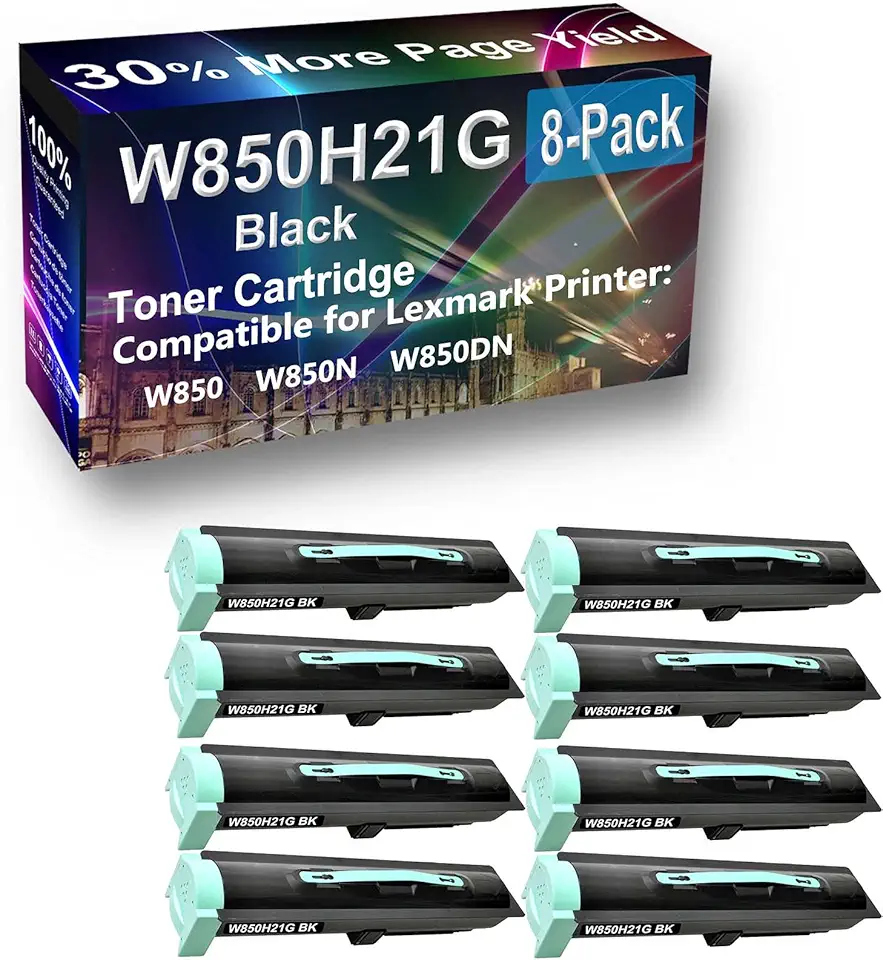 8-Pack Compatible High Capacity W850H21G Imaging Toner Cartridge use for W850, W850N, W850DN Printer (Black)