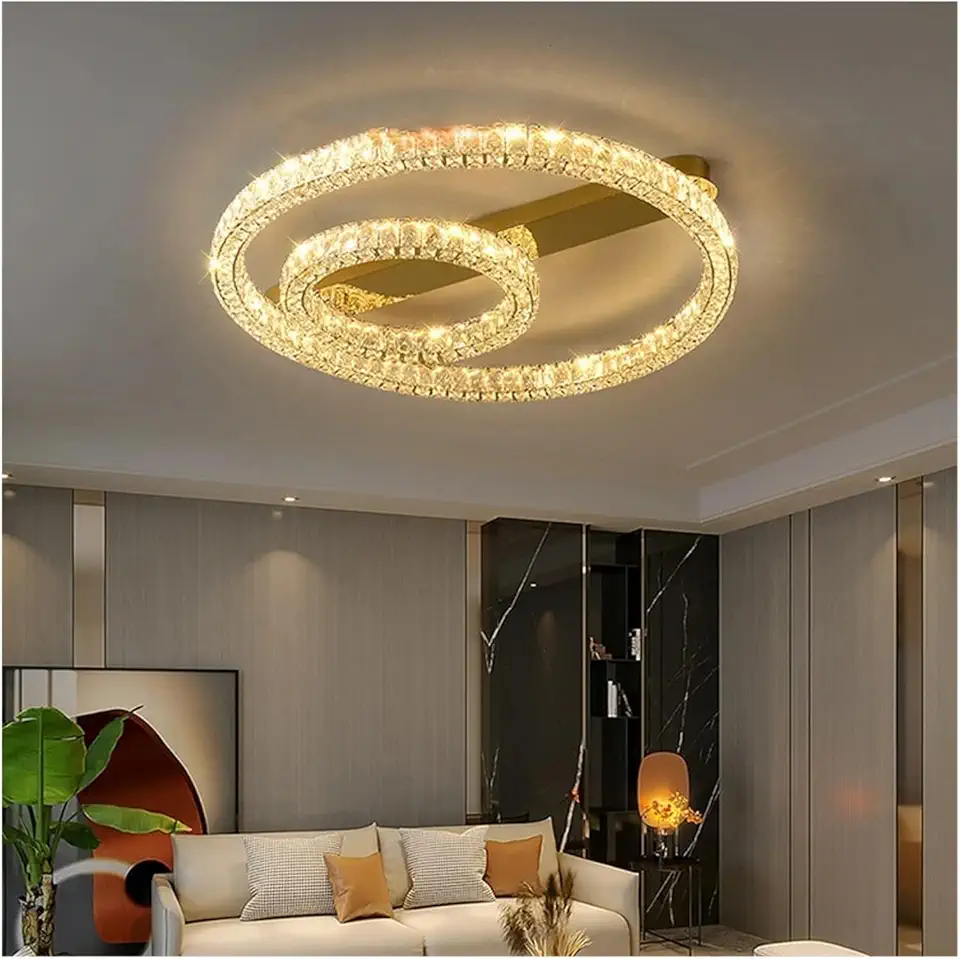 Chandeliers,Modern Crystal Led Ceiling Lamps Ceililiviroom Bed Diniisland - Crystal Ceilingp,Art Decor/Color/D40Cm 40W (Color D80Cm 120W)