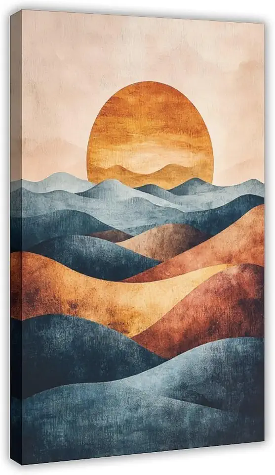 XAHOR Earth Tone Minimalist Canvas Print – Modern Wall Art for Boho Or Contemporary Decor Canvas Posters Wall Art Bedroom Office Room Decor Gift 20x30inch(50x75cm)