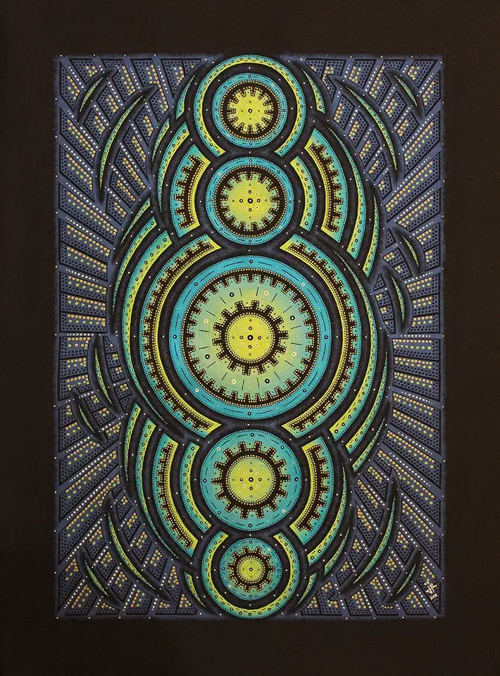 Modern painting : Iridescent cycle (45 x 60.5 cm)