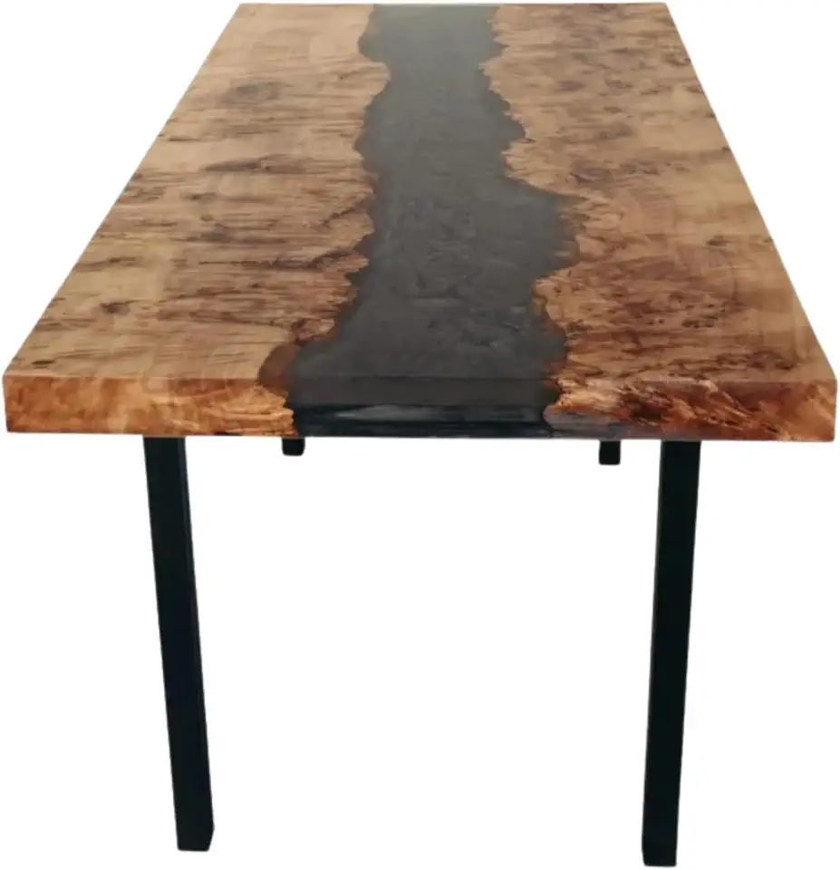 River Black Office Table, Unique Living Room Furniture Decor, Fantasy Black Office Table, Black Table, Coffee Table, Dining Table, Modern Home Decor, Gift New home (36x80 inch)