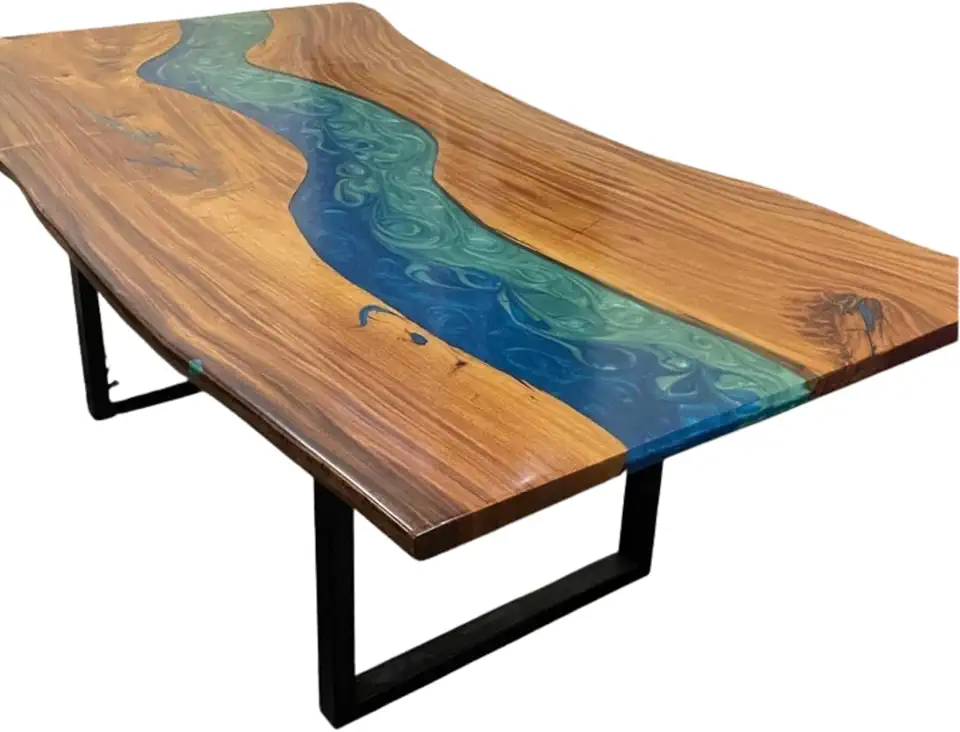 Unique Living Room Furniture Decor, Beach Table, Personalized River of Colorful Art Table, Office Table, Ocean Table, Coffee Table, Dining Table, Modern Home Decor, Gift New home (36x80 inch)