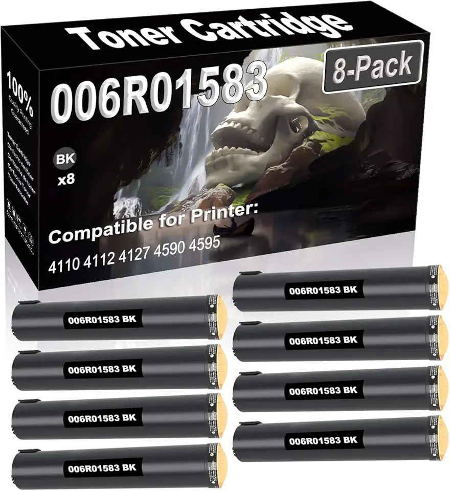8-Pack Compatible High Capacity 006R01583 Imaging Toner Cartridge use for 4110 4112 4127 4590 4595 Printer (Black)
