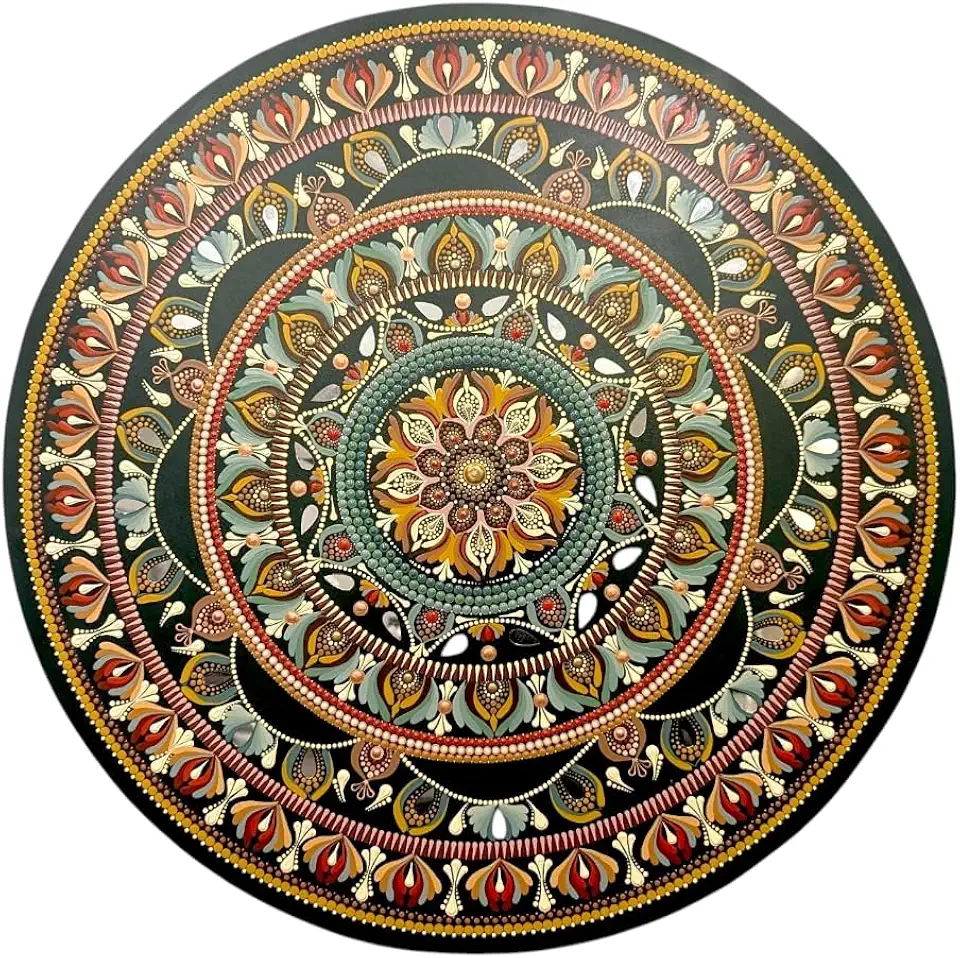 Mandala Wall Hanging Dot Art, Wall Decoration, Meditation Painting, Mandala Artwork Hand Painted, 30 inch Large Wall Art