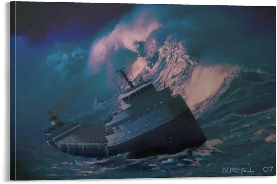 Sponsored Ad - SS Edmund Fitzgerald Ship Poster (1) Canvas Wall Art Posters Used For Room Aesthetics And Decor Prints Home Decor Modern Decoration_120x30inch(50x75cm)