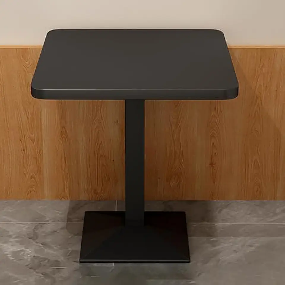 Square Dining Table with Black Metal Frame,Industrial Bar Table Wood Top,Tall Pub Tables,Kitchen Counter Height Dinner Tables for Dining Room Bar Restaurant