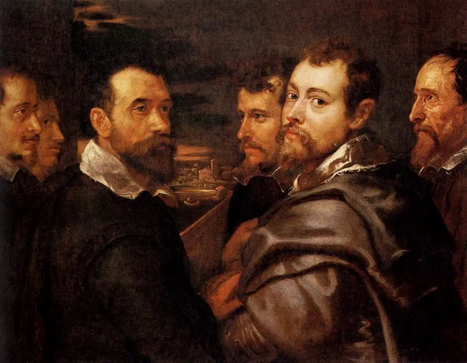 Toperfect 7 Paintings The Mantuan Circle Of Friends Baroque Peter Paul Rubens Oil Art on Canvas - Famous Artworks -Size04, $50-$2000 Hand Painted by Art Academies' Teachers