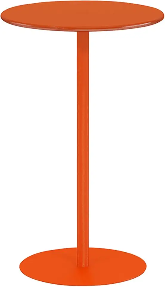 Round Tall Pub Table - Metal Base Counter Height Bar Table for Indoor/Outdoor Use, Stylish Bistro Dining Table for Café & Home (D48xH72cm / D18.9xH28.3in, Matte Grey)