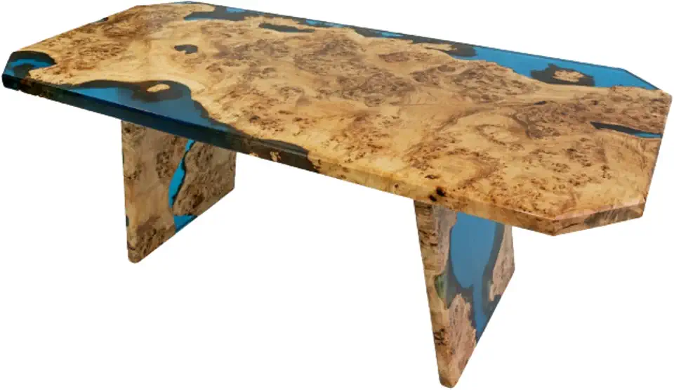 Personalized Breathtaking Scenery Epoxy Resin and Nu Wood Table, Custom Order Table, Office Table, Deep Blue Sea, Handmade Coffee Table, Dining Table, Modern Home Decor (42x42 inch)