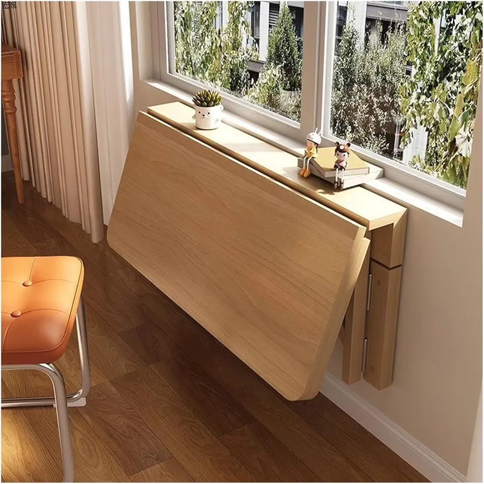 Folding Wall-Mounted Table, Wall Folding Desk Table, Extendable Folding Dining, Solid Wood Folding Dining Table for Dining Table, Coffee Table(Size:30 * 50cm/12 * 20in)
