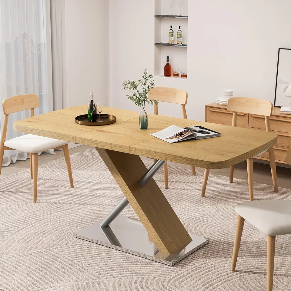 Extendable Dining Room Table for 4-6 People, 47
