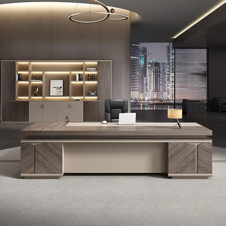 YZABEL Extra Large L Shaped Executive Office Desk with File Drawers and Lateral Cabinet, 102 inch Computer Desk with Cable Management, Writing Study Table Business Furniture Set Workstation for Study,