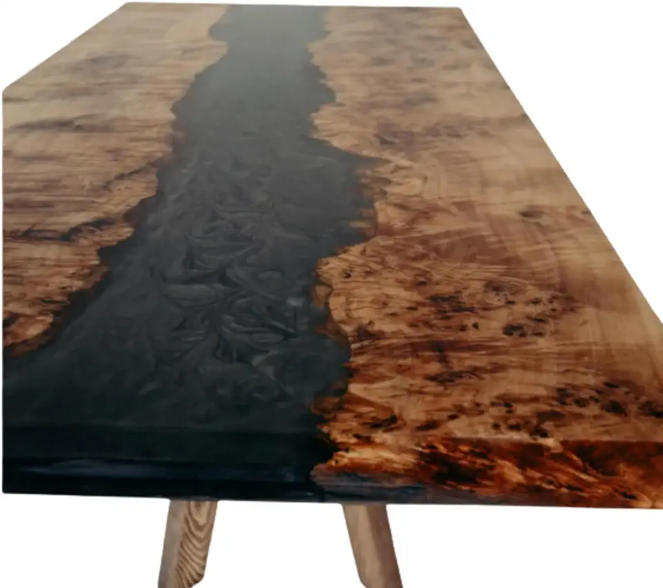 River Black Office Table, Luxury Living Room Furniture Decor, Fantasy Night Table, Office Table, Black Table, Coffee Table, Dining Table, Modern Home Decor, Gift New home (36x80 inch)