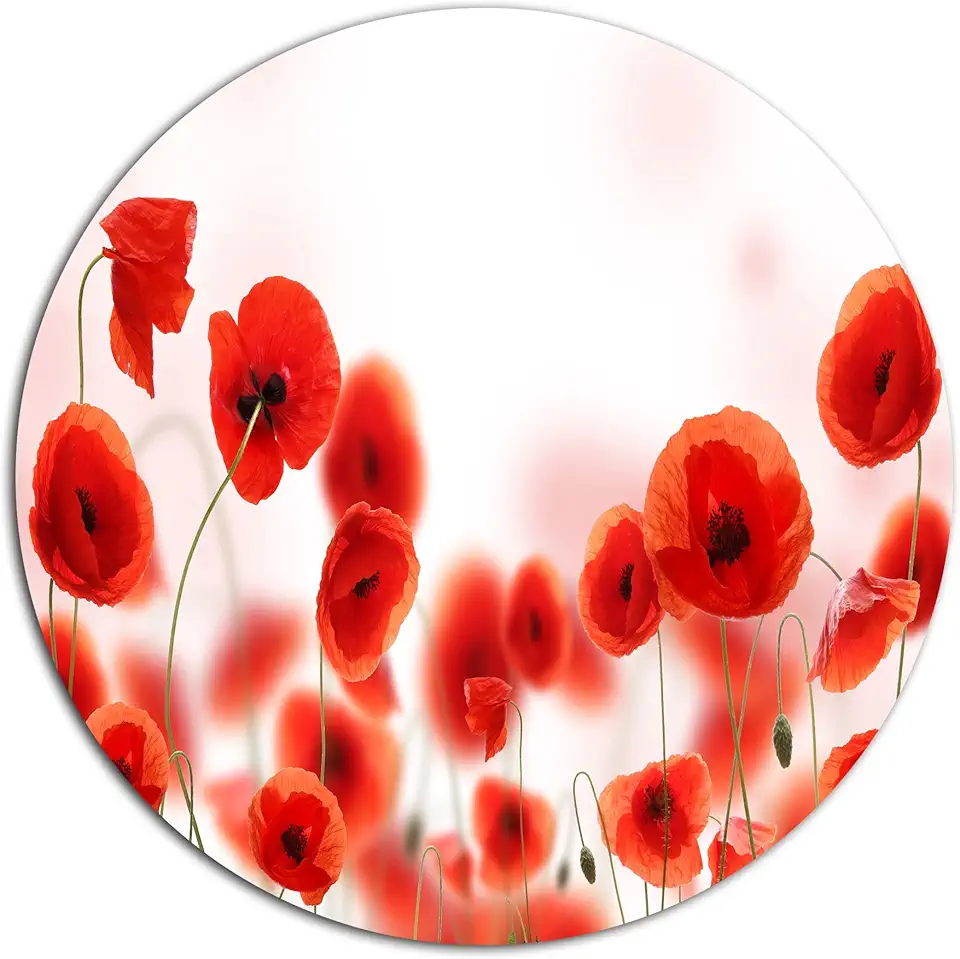 Designart MT13010-C23 Metal Wall Art-Disc of 23 inch, 23'' H x 23'' W x 1'' D 1P, Pink