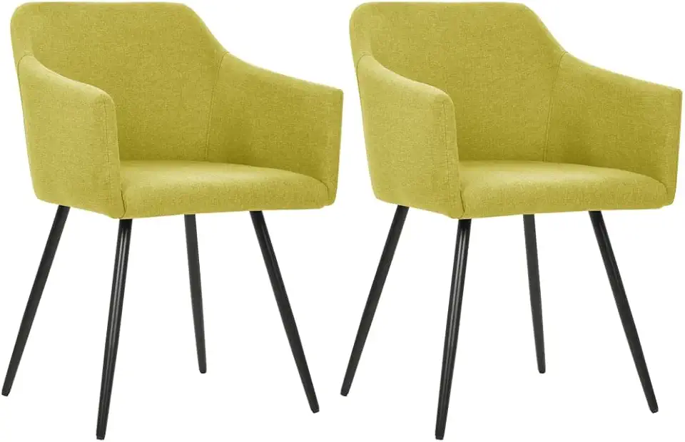 Modern Style,Dining Chairs,Dining Room Chair,Dining Table Chair,Dining Room Side Chair,Upholstered Chair,Reception Chair,for Dining Room,Living Room,Reception Room,Office, 2pcs Green Fabric