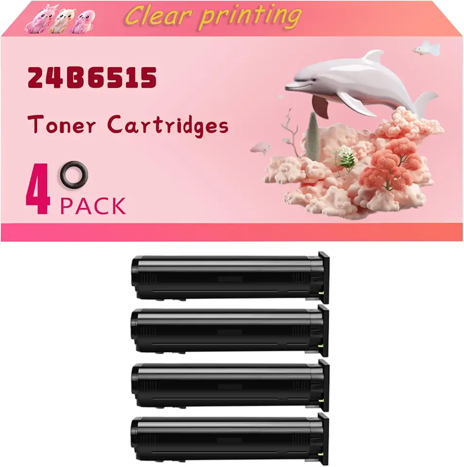 24B6515 Toner Cartridges Compatible for Lexmark XC8160 XC8160de XC8160dte Printers, High Yield 50000 Pages, Clear Bright Colors (4 Pack Black)