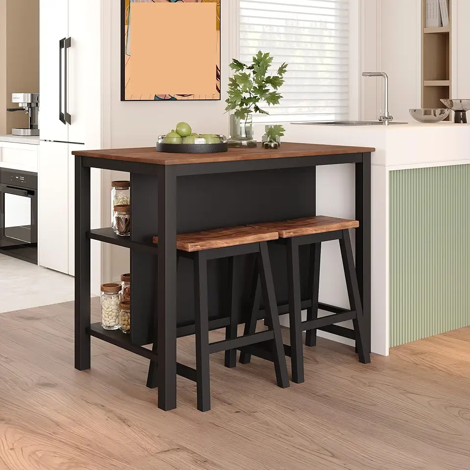 Solid Wood Rustic 3-Piece 45