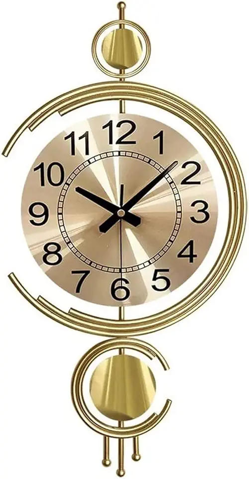 Wall Clock Art Large Wall Clock Modern Design Living Room Creative 3D Wall Clock Modern Home Decor Simple Metal Wall Numeral Clock Wall Decor Clock Ornament