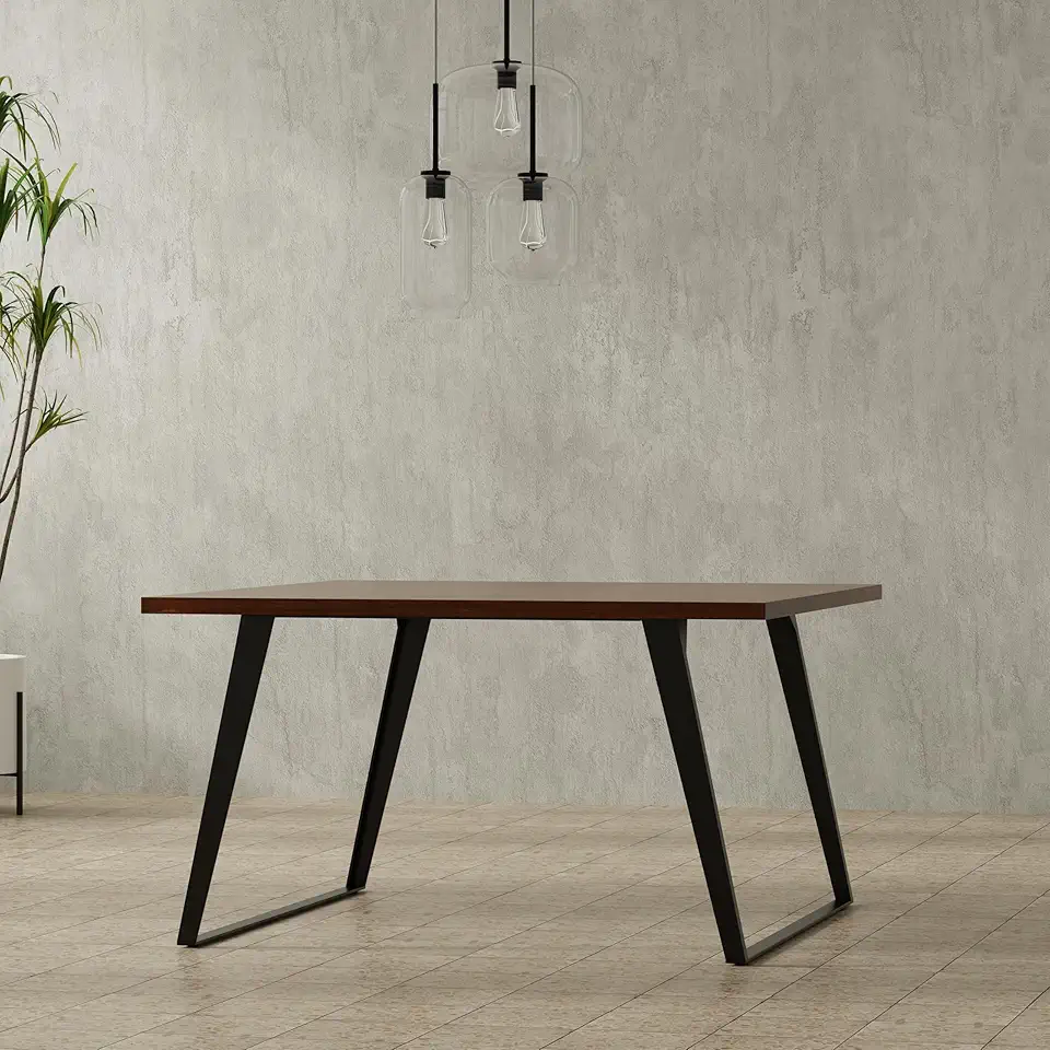 Square Dining Table for 4 Modern Kitchen Wooden Finish Small Space Furniture with Easy Assembly and Durable Design