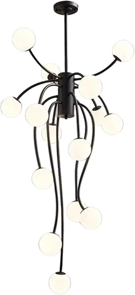 Modern Minimalist Magic Bean Staircase LED Chandelier Living Room Restaurant Villa Duplex Luxury Pendant Lamp Art Lighting Decor