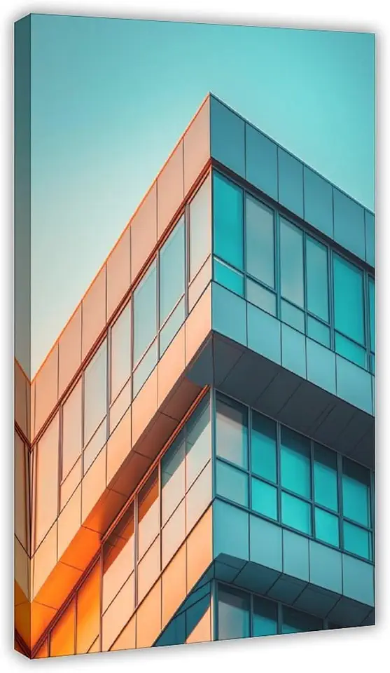 ZMLIS Contemporary Minimal Wall Art – Abstract Architecture Poster – Soft Warm Aesthetic for Bedroom Or Studio Canvas Posters Wall Art Bedroom Office Room Decor Gift 20x30inch(50x75cm)