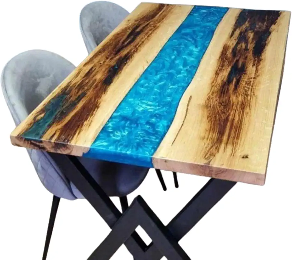 Unique Living Room Furniture Decor, Beach Table, Personalized Blue River Table, Office Table, Ocean Waves Table, Handmade Coffee Table, Dining Table, Gaming Table, Gift New home (36x80 inch)