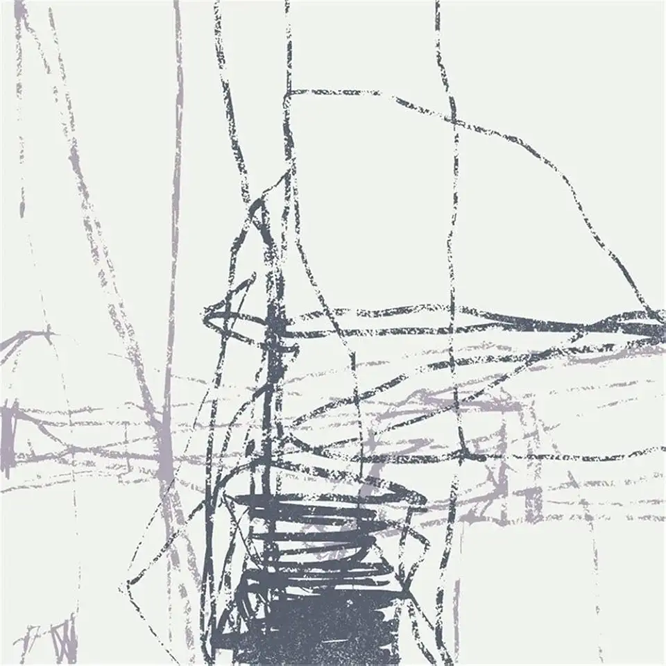 Giant Art 84x84 Chalk Doodles G Fine Art Giant Canvas Print in Multi-Color