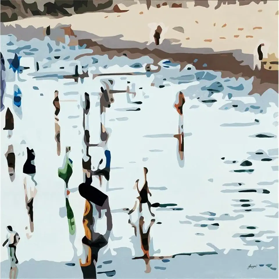 Giant Art 84x84 Self Reflection Fine Art Giant Canvas Print in Multi-Color