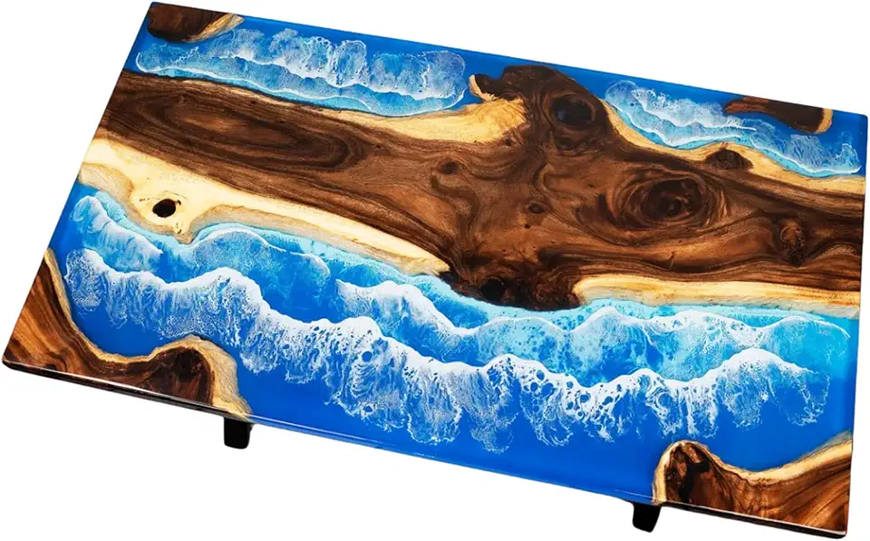 Custom Beach Table, Luxury Table, Personalized Table, Office Table, Ocean Waves Table, Coffee Table, Dining Table, Modern Home Decor, Gift New home, Unique Living Room Furniture Decor (36x80 inch)