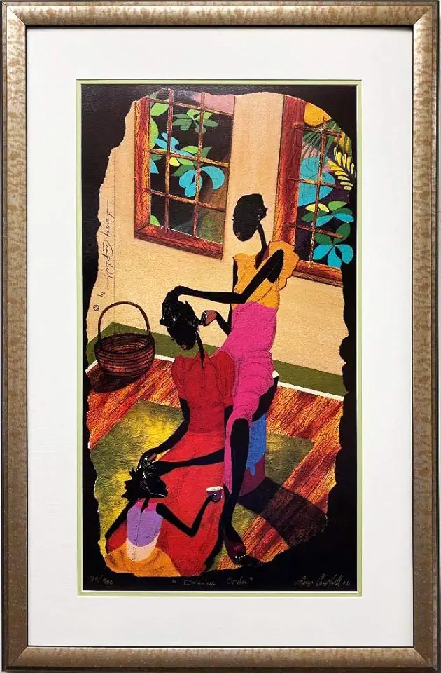 Leroy Campbell Divine Order Signed & # African American Art 38