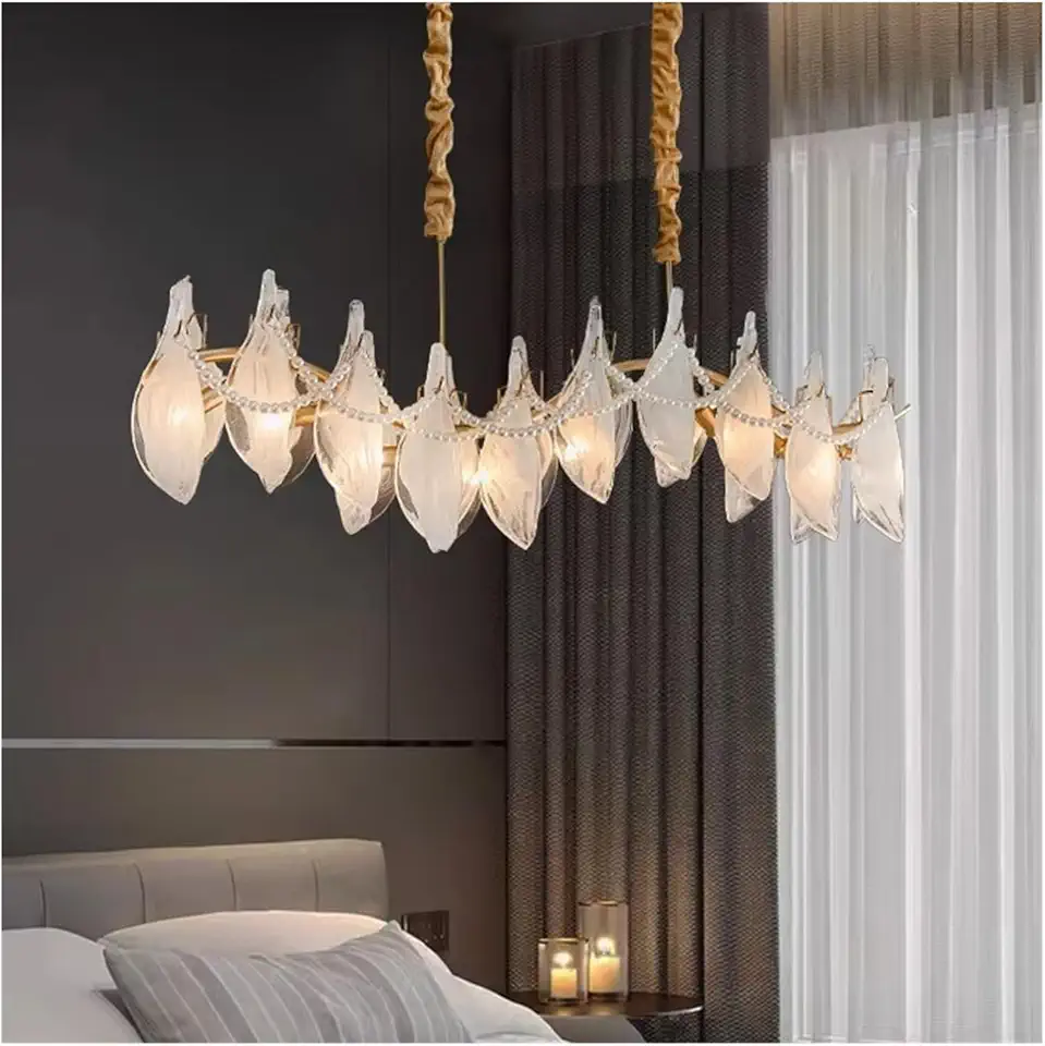 Cloud Mist Glass G9 Chandelier Nordic Style Luxury Pendent Light Home Art Design Decoration Hanging Lamp