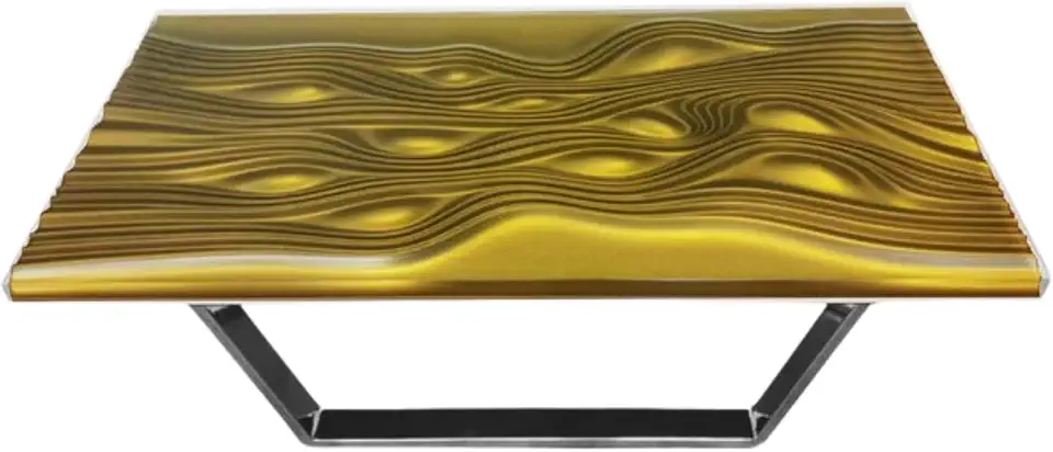Golden Wave Table, Golden Desert Table, Personalized Table Sofa, Rustic Coffee Desk, Kitchen Table, Handmade Gold Ocean, House Table, Furniture Home Decor, Resin Table, Unique Gift (40x80 inch.)