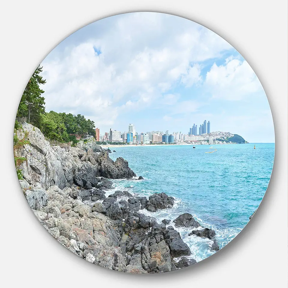 Designart Metal Wall Art-Disc of 23, 23'' H x 23'' W x 1'' D 1P, Blue