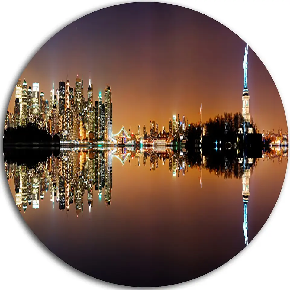 Designart MT6404-C23 Metal Wall Art-Disc of 23 inch, 23'' H x 23'' W x 1'' D 1P, Brown