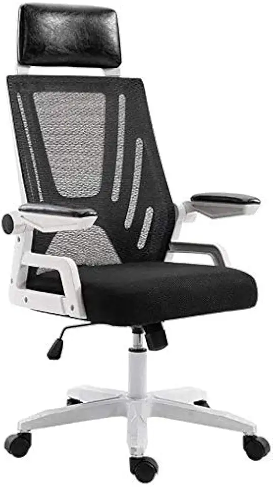 Luxury Boss Chair Big Tall Executive Office Chair, High-Back Office Chairs, Black Mesh Swivel Ergonomic Task Office Chair with Flip-Up Arms Computer Gaming Chairs