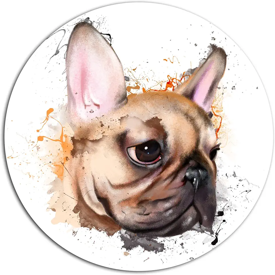 Designart MT13130-C23 Metal Wall Art-Disc of 23 inch, 23'' H x 23'' W x 1'' D 1P, Brown