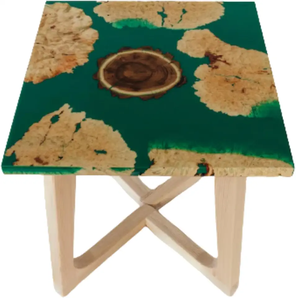 Green River Table, Personalized Sea Wave Table, Custom Live Edge Multi Color Table, Rustic Coffee Desk, Kitchen Table, Gift Home, Beach House Table, Sofa Table, Unique Gift (40x80 inch.)