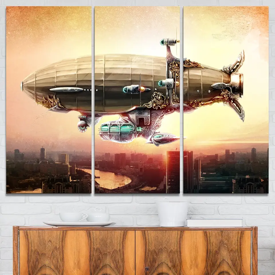 Design Art Canvas Wall Art Print, 36x28-3 Panels, Beige/Tan