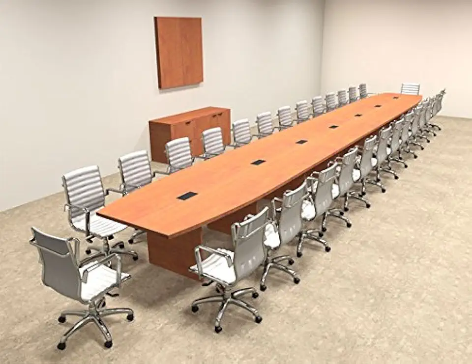 Modern Boat Shaped 30' Feet Conference Table, OF-CON-C106