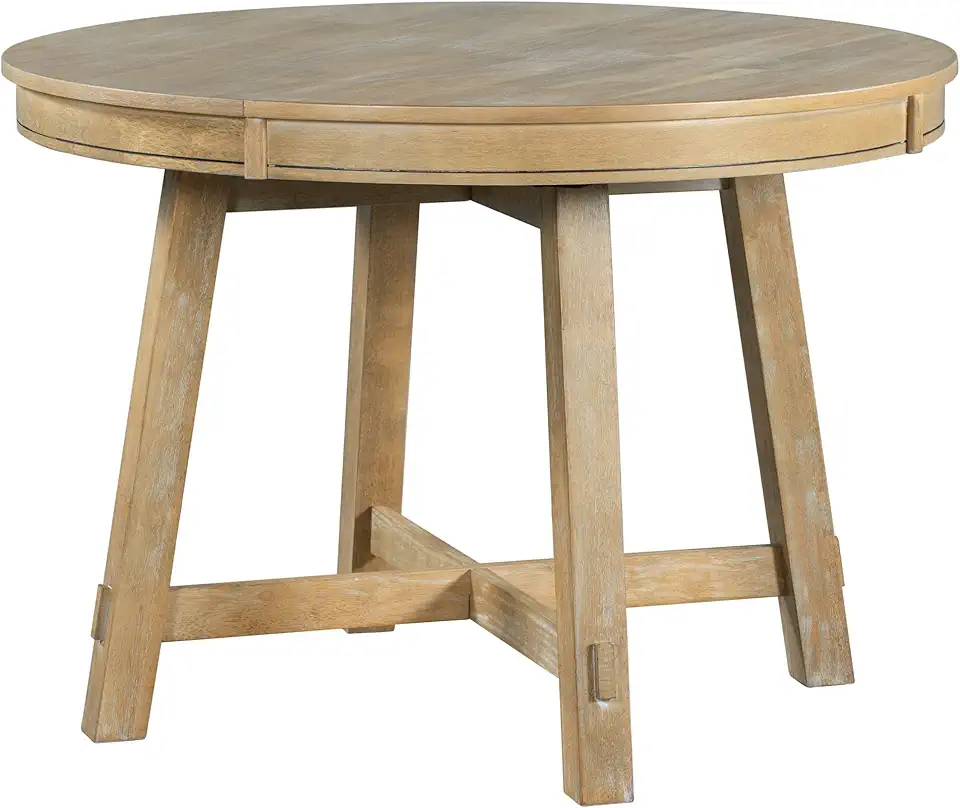 Farmhouse Round Extendable Dining Table with 16