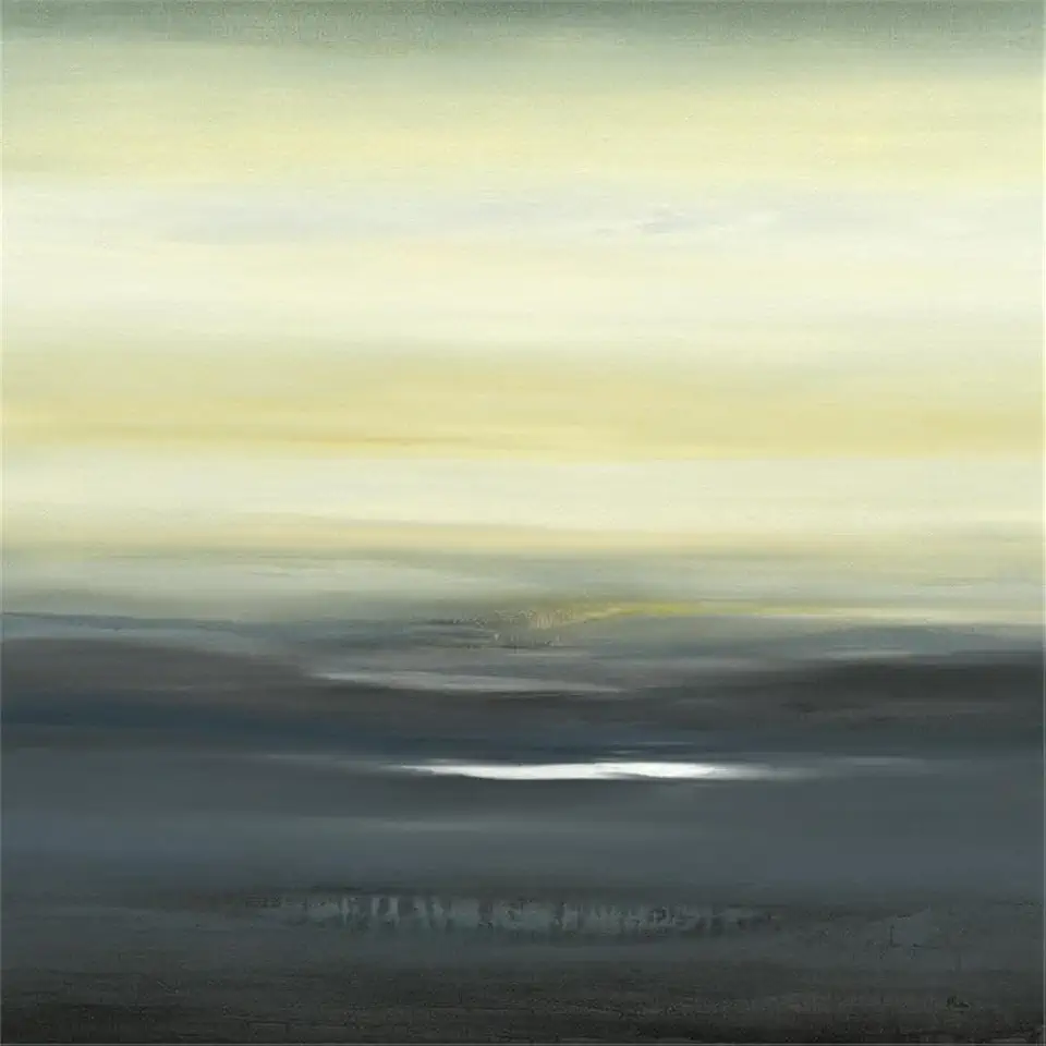 Giant Art 84x84 Land of Serenity II Fine Art Giant Canvas Print in Yellow