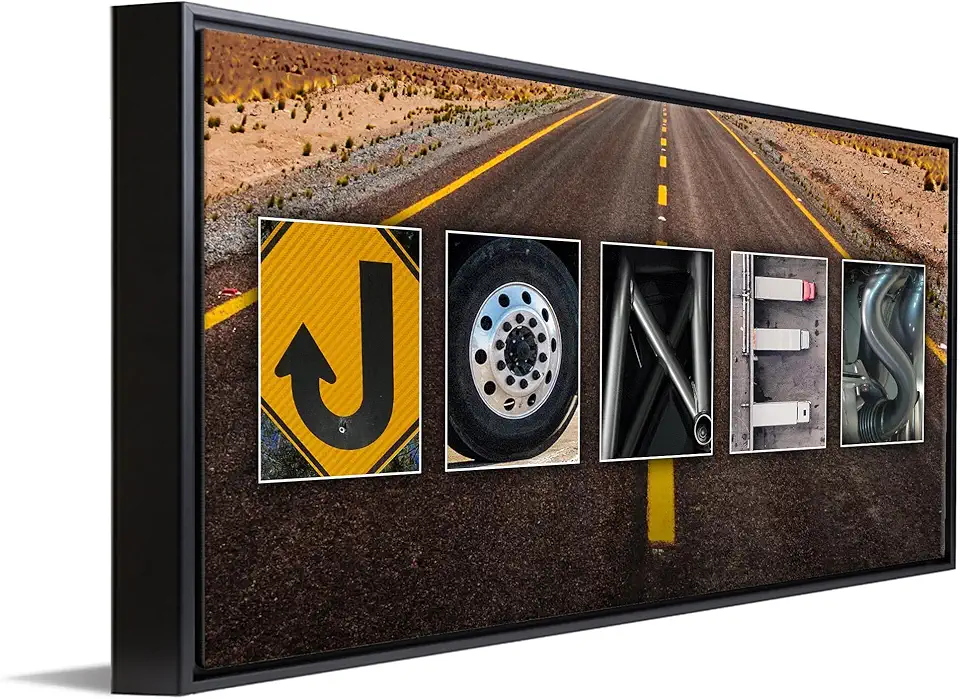 Sponsored Ad - Truck Driver Name Art - Personalized Gift for a Trucker! (13.5