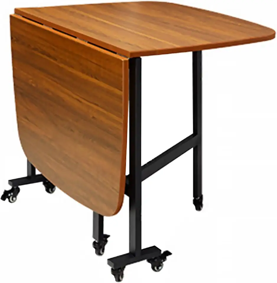 Drop Leaf Kitchen Dining Table With Wheels, Multifunction Expandable Folding Table For Small Spaces Kitchen, Bedroom, Living Room, 3 Different Usage Modes, Space Saving Versatile Dinner Table(Brown,10