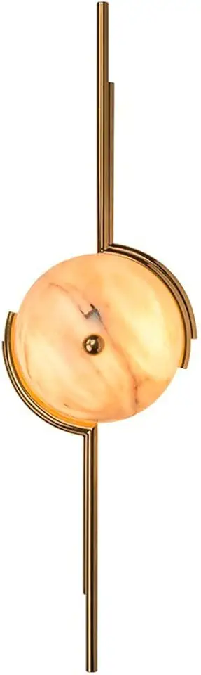 Lamp Light Copper Art Marble Wall Lamp Postmodern Personality Sconce Light for Bedroom Living Room Bedside Hotel Villa