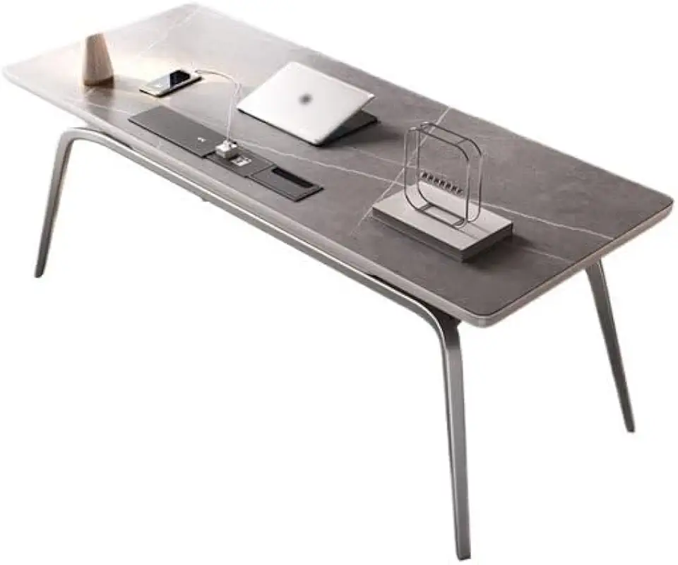 Home Office Desk Minimalist Desk Light Luxury Home Study Computer Desk Solid Wood Simple Modern Computer Desk Slate Desk Modern Simple Table