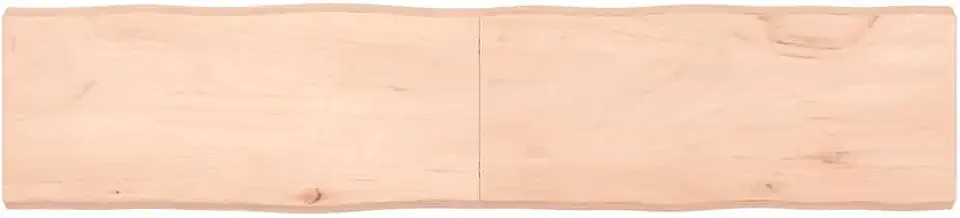 Table Top Medium Brown Solid Oak Wood Dining Table Top Countertop for Hotels 70.9 x 15.7 x 2.4 in