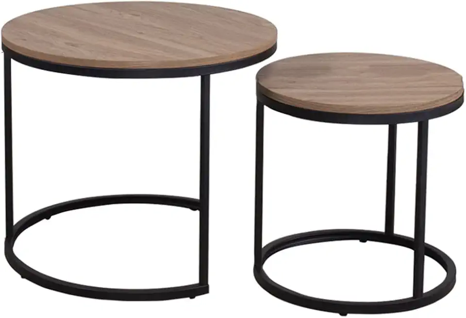 2pcs Nordic Coffee Table 2 in 1 Round Combination Office Tea Table Modern Home Sofa Side Table Living Room (Color : Picture Color, Size : One Size) (Picture Color One Size)